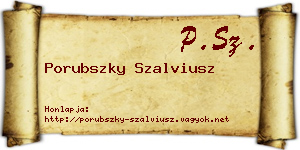 Porubszky Szalviusz névjegykártya